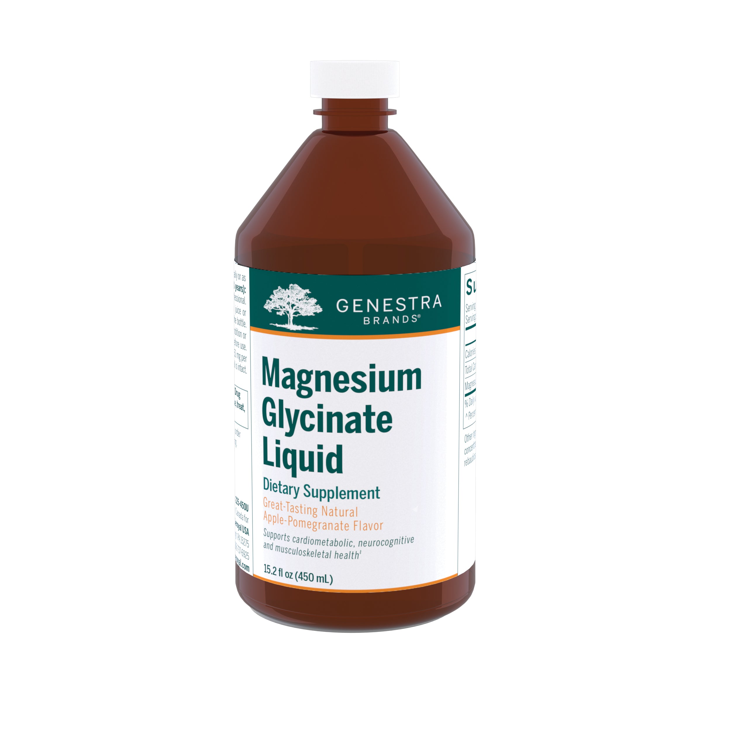 Genestra, Magnesium Glycinate Liquid, 15.2 fl oz UPC 883196144808 | HiLife Vitamins